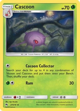 'Pokemon - 'Cascoon 027/214  SM  Lost Thunder - Uncommon