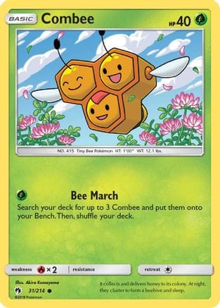 'Pokemon - 'Combee 031/214  SM  Lost Thunder - Common
