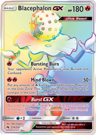 'Pokemon - 'Blacephalon GX (Secret) 219  - Holofoil SM  Lost Thunder - Secret Rare