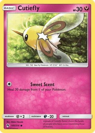 'Pokemon - 'Cutiefly 145/214  SM  Lost Thunder - Common
