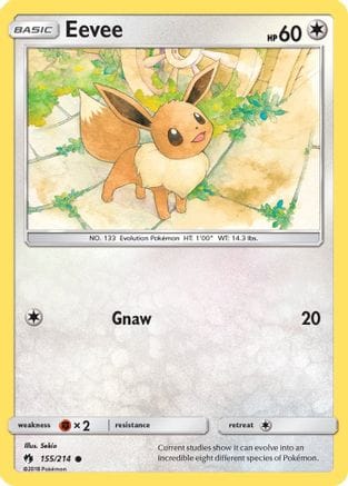 'Pokemon - 'Eevee 155/214  SM  Lost Thunder - Common