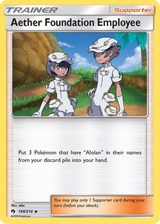'Pokemon - 'Aether Foundation Employee 168  SM  Lost Thunder - Uncommon