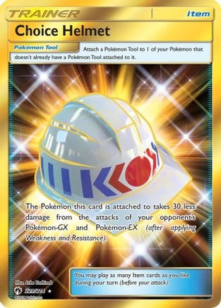 'Pokemon - 'Choice Helmet (Secret) 229  - Holofoil SM  Lost Thunder - Secret Rare