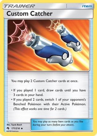 'Pokemon - 'Custom Catcher 171/214  - Reverse Holofoil SM  Lost Thunder - Uncommon