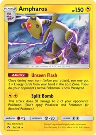 'Pokemon - 'Ampharos 078/214  Deck Exclusives - Rare
