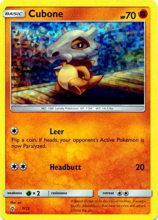 'Pokemon - 'Cubone 007/012  - Holofoil McDonalds Promos 2018 - Promo