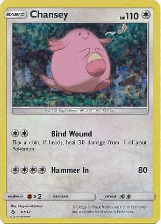 'Pokemon - 'Chansey 010/12  - Holofoil McDonalds Promos 2018 - Promo