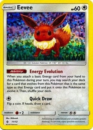 'Pokemon - 'Eevee 011/012  - Holofoil McDonalds Promos 2018 - Promo