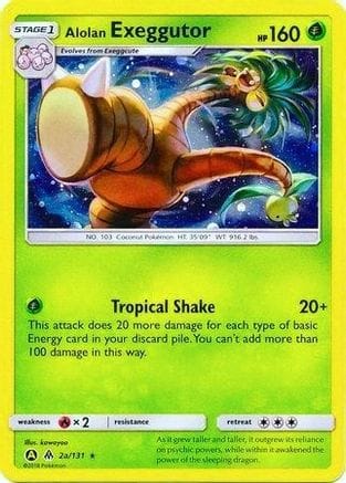 'Pokemon - 'Alolan Exeggutor 02a/131  - Holofoil Alternate Art Promos - Promo