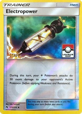 'Pokemon - 'Electropower 172/214  - Reverse Holofoil League & Championship Cards - Promo