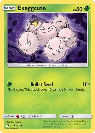 'Pokemon - 'Exeggcute 008  - Reverse Holofoil SM  Team Up - Common