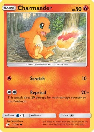 'Pokemon - 'Charmander (11) 011/181  SM  Team Up - Common
