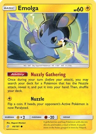'Pokemon - 'Emolga 046/181  SM  Team Up - Common