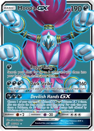 'Pokemon - 'Hoopa GX (Full Art) 166  - Holofoil SM  Team Up - Ultra Rare