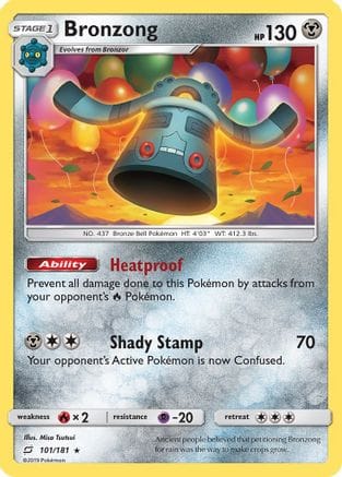 'Pokemon - 'Bronzong 101  SM  Team Up - Rare