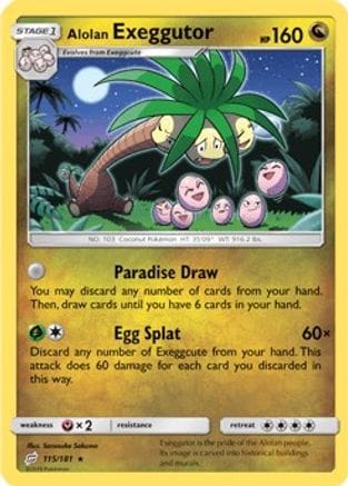 'Pokemon - 'Alolan Exeggutor (115) 115/181  SM  Team Up - Rare