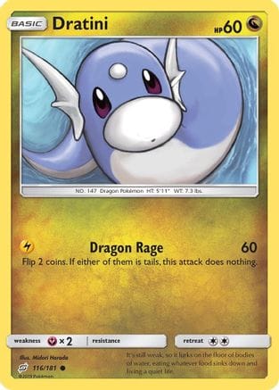 'Pokemon - 'Dratini (116) 116/181  SM  Team Up - Common