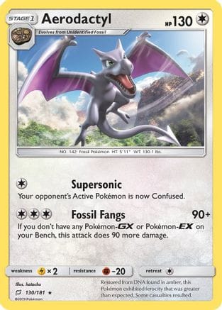 'Pokemon - 'Aerodactyl 130/181  SM  Team Up - Rare