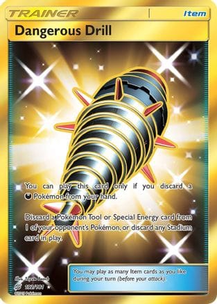 'Pokemon - 'Dangerous Drill (Secret) 192  - Holofoil SM  Team Up - Secret Rare