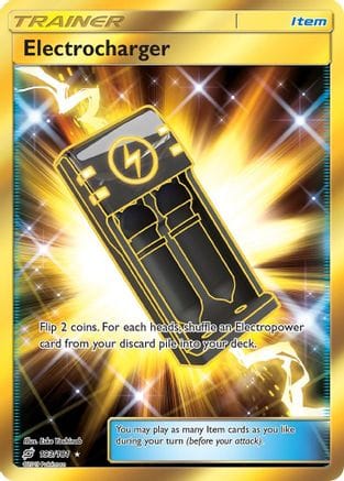 'Pokemon - 'Electrocharger (Secret) 193  - Holofoil SM  Team Up - Secret Rare