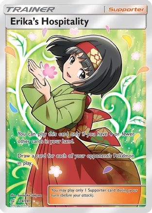 'Pokemon - 'Erika's Hospitality (Full Art) 174  - Holofoil SM  Team Up - Ultra Rare