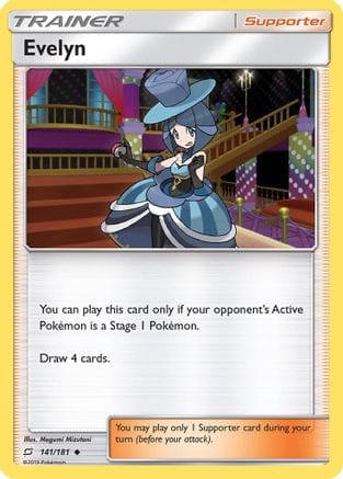 'Pokemon - 'Evelyn 141/181  - Reverse Holofoil SM  Team Up - Uncommon