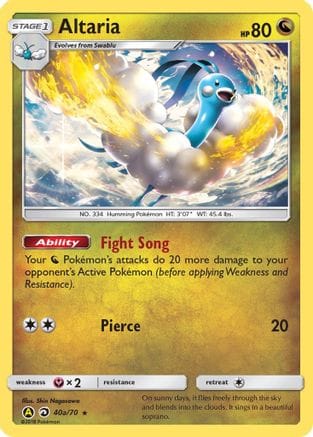 'Pokemon - 'Altaria 40a/70  - Holofoil Alternate Art Promos - Promo
