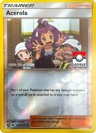 'Pokemon - 'Acerola 112a/147  - Reverse Holofoil League & Championship Cards - Promo