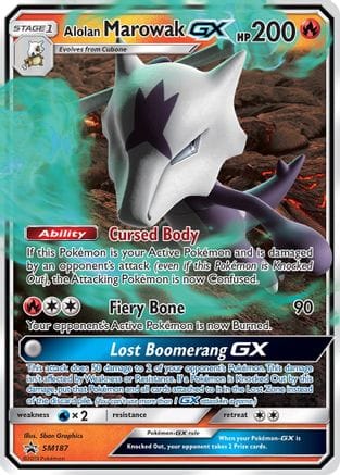 'Pokemon - 'Alolan Marowak GX SM187  - Holofoil SM Promos - Promo