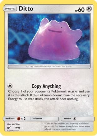 'Pokemon - 'Ditto 017/18  - Holofoil Detective Pikachu - Holo Rare