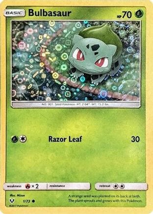 'Pokemon - 'Bulbasaur 001/73  - Holofoil Miscellaneous Cards & Products - Promo