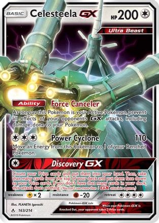 'Pokemon - 'Celesteela GX 163/214  - Holofoil SM  Unbroken Bonds - Ultra Rare