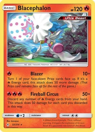 'Pokemon - 'Blacephalon 032/214  SM  Unbroken Bonds - Rare