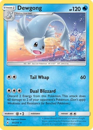 'Pokemon - 'Dewgong 045  SM  Unbroken Bonds - Rare