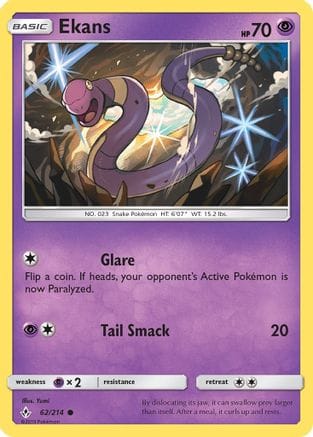 'Pokemon - 'Ekans 062/214  SM  Unbroken Bonds - Common
