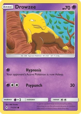 'Pokemon - 'Drowzee 071/214  SM  Unbroken Bonds - Common