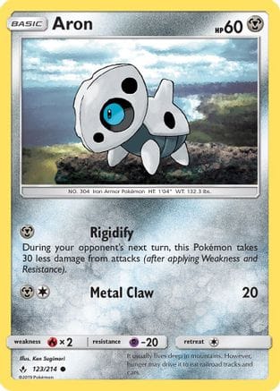 'Pokemon - 'Aron 123/214  SM  Unbroken Bonds - Common