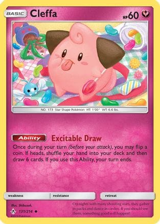'Pokemon - 'Cleffa 131/214  SM  Unbroken Bonds - Uncommon