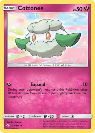 'Pokemon - 'Cottonee 139/214  SM  Unbroken Bonds - Common