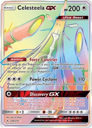 'Pokemon - 'Celesteela GX (Secret) 228  - Holofoil SM  Unbroken Bonds - Secret Rare