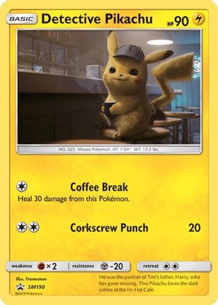 'Pokemon - 'Detective Pikachu SM190  - Holofoil SM Promos - Promo