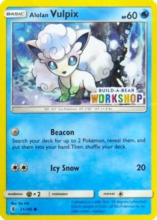 'Pokemon - 'Alolan Vulpix 021/145  Miscellaneous Cards & Products - Promo