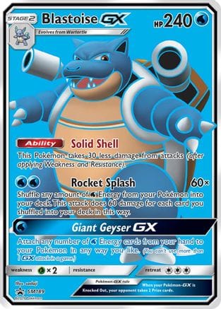 'Pokemon - 'Blastoise GX SM189  - Holofoil SM Promos - Promo