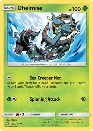 'Pokemon - 'Dhelmise 020  SM  Unified Minds - Uncommon