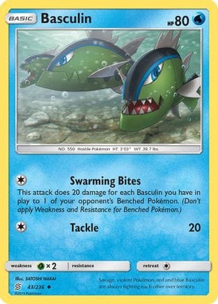 'Pokemon - 'Basculin 043  SM  Unified Minds - Uncommon