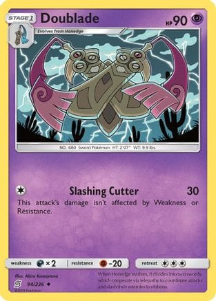 'Pokemon - 'Doublade 094  SM  Unified Minds - Uncommon