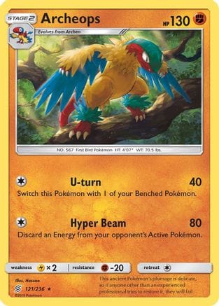 'Pokemon - 'Archeops 121/236  SM  Unified Minds - Rare