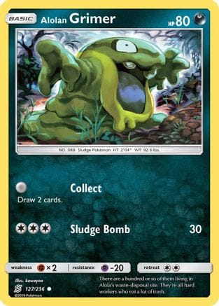 'Pokemon - 'Alolan Grimer 127/236  SM  Unified Minds - Common