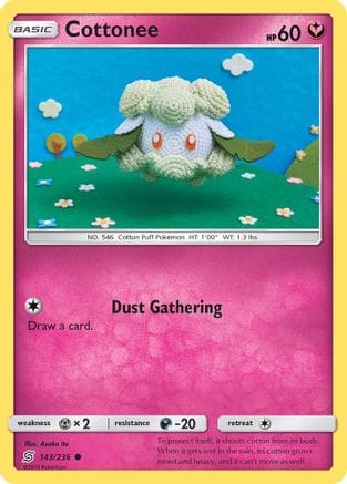 'Pokemon - 'Cottonee 143/236  SM  Unified Minds - Common