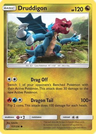 'Pokemon - 'Druddigon 157/236  SM  Unified Minds - Common